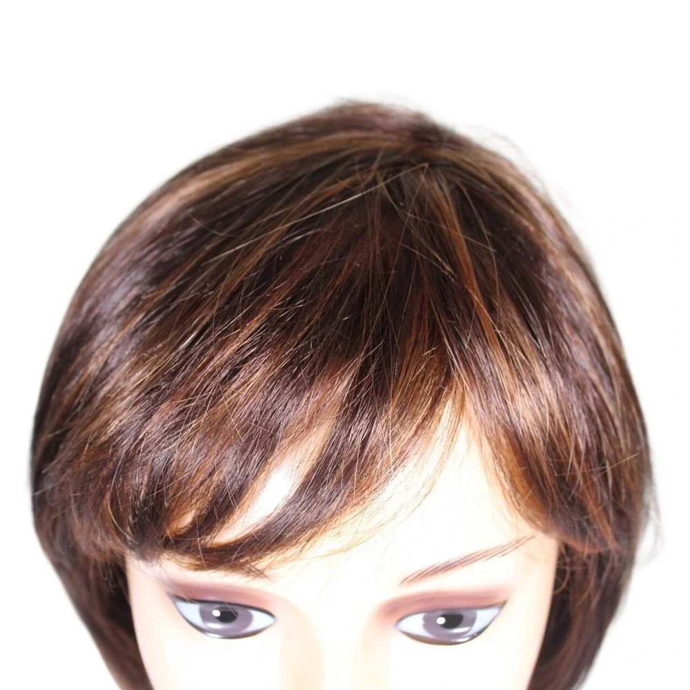 Sandra Monofilament Bob Wig by‎ Estetica R6/28F NWT Chestnut Brown Red Frost